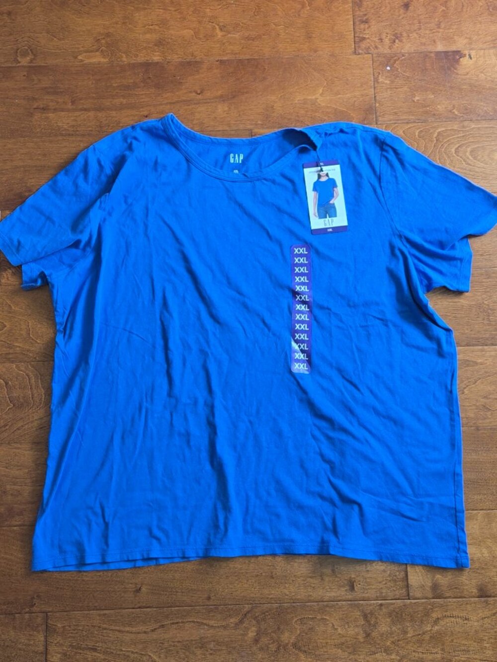 NWT Gap Women’s Crewneck Cotton Tee Royal Blue Size XXL